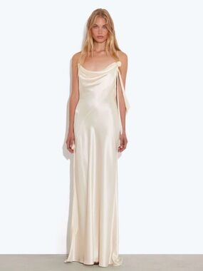 Rat & Boa Cream Satin LORELA DRESS